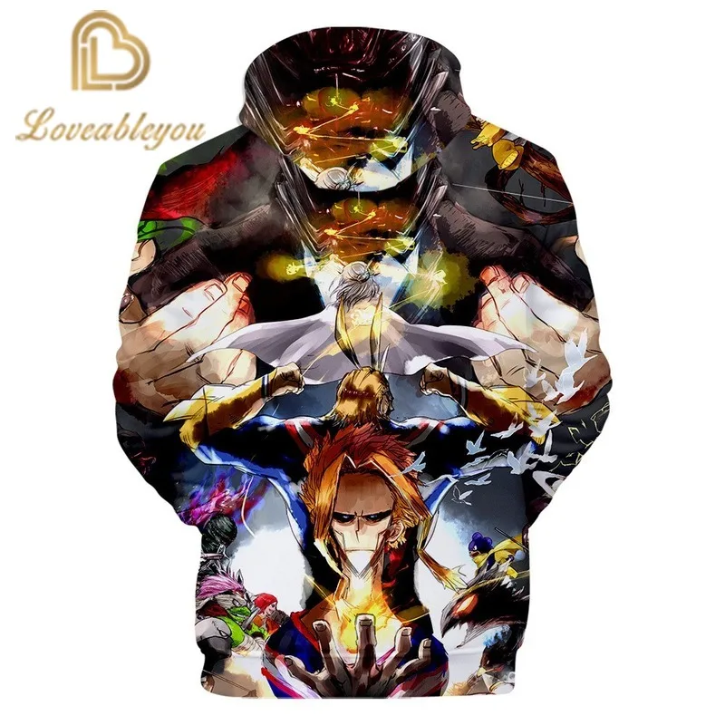 

2020 3d My Hero Academia Women/Men Long Sleeve Casual Hooded Sweatshirts Hot Sale Popular Children Streetwear Hoodies