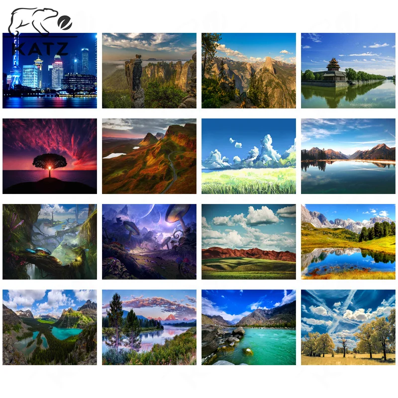 

Natural Landscape Diamond Painting Cross Stitch Kits Home Deco Handmade Diy Watercolor Grass Painting Diamond Embroidery Art