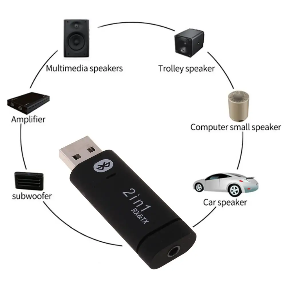 2-в-1 стерео звук беспроводной Bluetooth 5 0 адаптер USB аудио приемник передатчик |