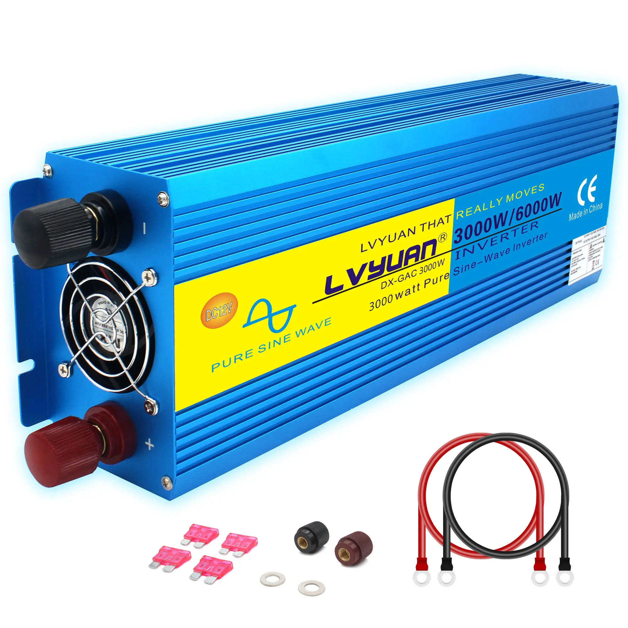 

Inversor 3000W Powerful 6000W Pure Sine Wave 12V 24V DC to 110V 220V AC Converter Power Supply Car Inverter For Sale