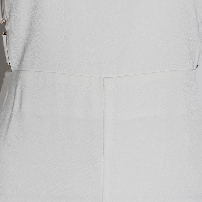 

VGH Hollow Out Elegant Jumpsuit For Women Spaghetti Square Collar Sleeveless High Waist Female Jumpsuits Spring Fashion New 2020