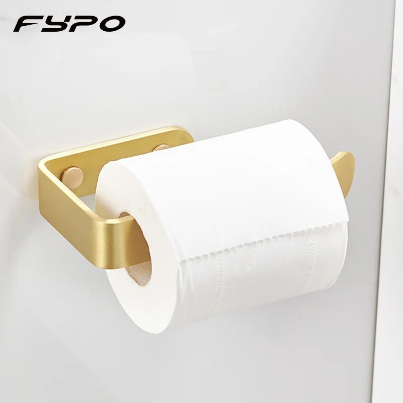 

Fypo Toilet Paper Holder Wall Mounted Kitchen Roll Paper Accessory Bathroom Tissue Towel Hanger Rack Bathroom Organizer