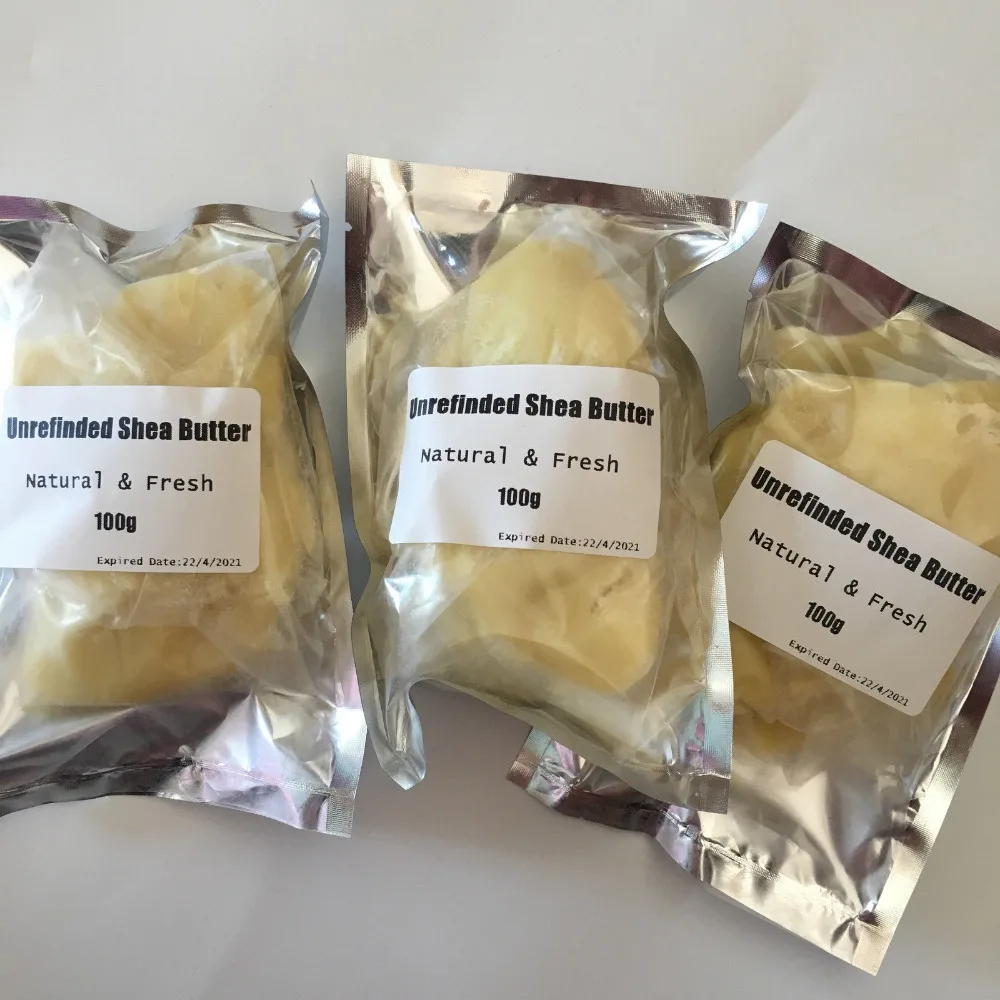 Органическое чистое масло ши 100 г неочищенное свежее импортное из Африки оптовая