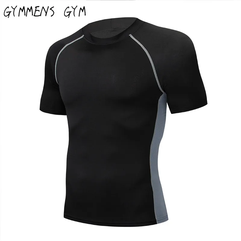 Новая быстросохнущая футболка для бега Мужская бодибилдинга Спортивная с