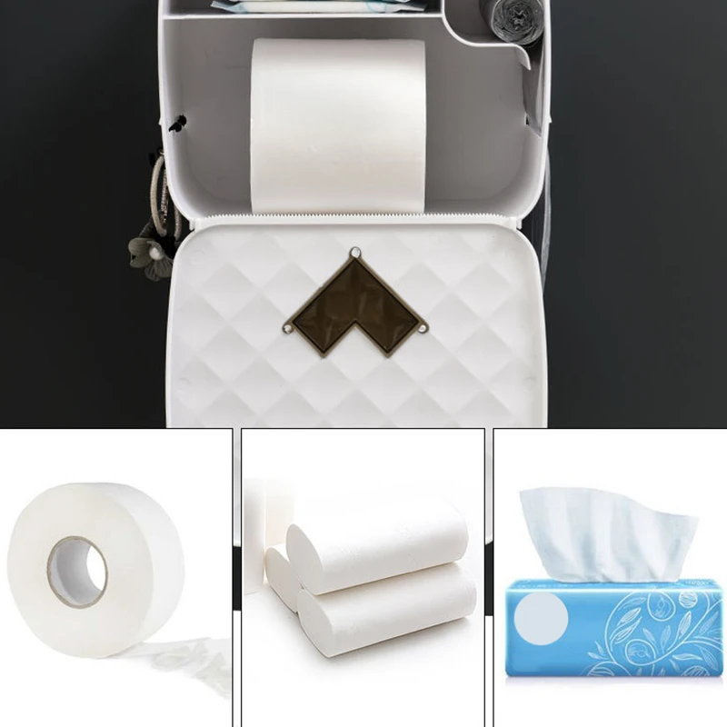 Держатель для туалетной бумаги коробка салфеток в ванную комнату двухслойный