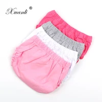 100 cotton baby shorts solid color ruffle diaper cover baby bloomers toddler cotton shorts kids clothes 4 colors 4pcslot