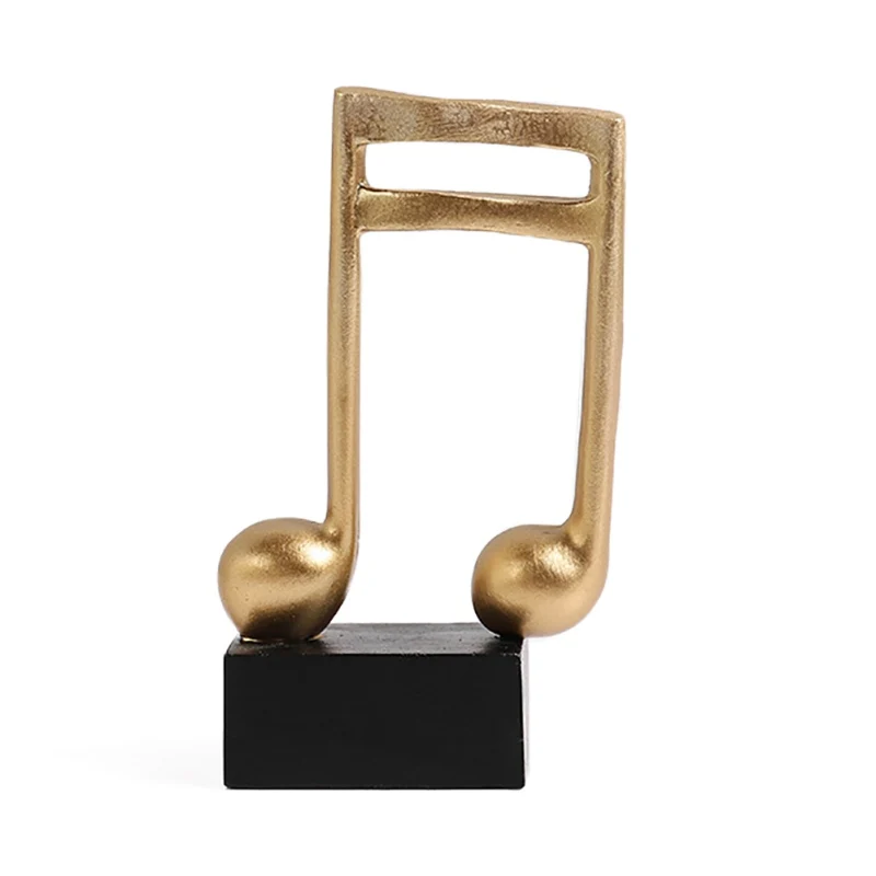 

New 3 Types Art Statuette Golden Musical Note Handicraft Home Decor Figurine Decorative Living Room Wine Cabinet Desk Ornaments