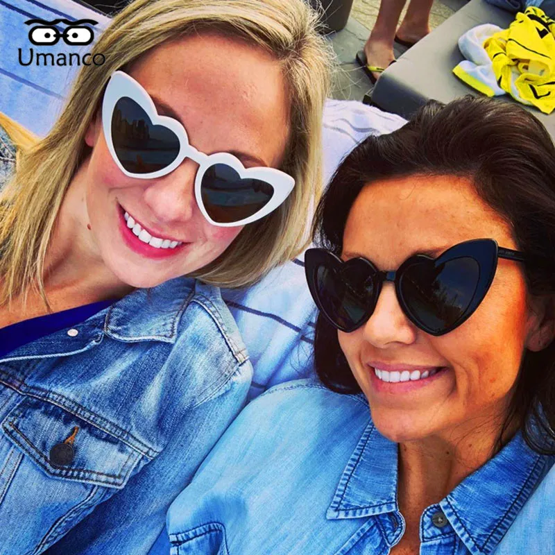 Umanco 2019 новые роскошные дизайнерские солнцезащитные очки в форме сердца для