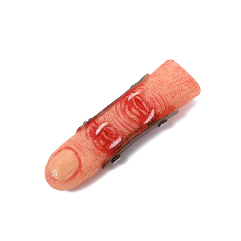 Halloween Realistic Broken Finger Bloody Horror Scary Cutted Fingers Prop For Haunted House Halloween Party Decoration - Color: Steel plate finger