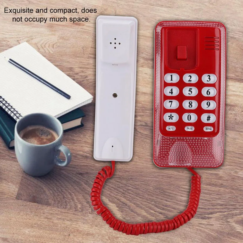 

18*9*7cm/7.09*3.54*2.76in Portable Mini-phone Wall-mounted Landline Telephone For Desktop And Wall Flash Function