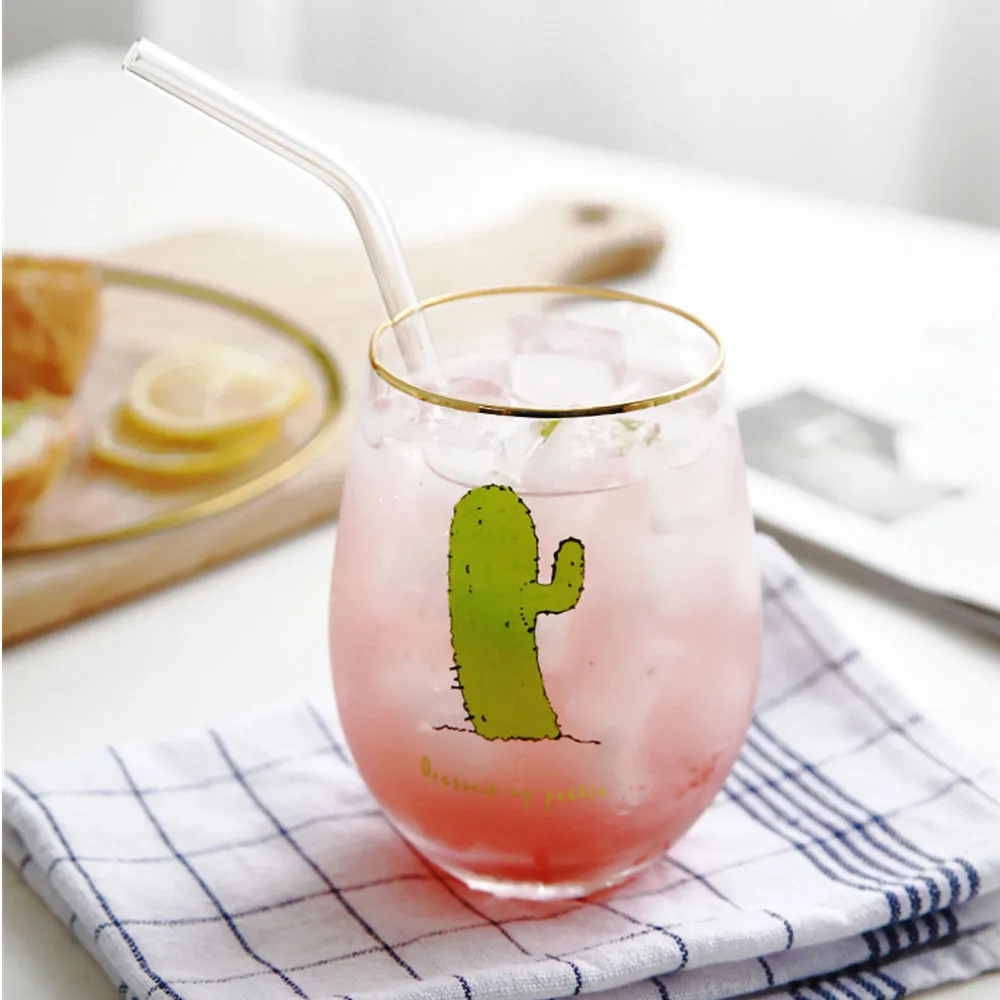 520 мл мусс чашка шикарная ручная работа Золотая оправа стеклянная домашняя