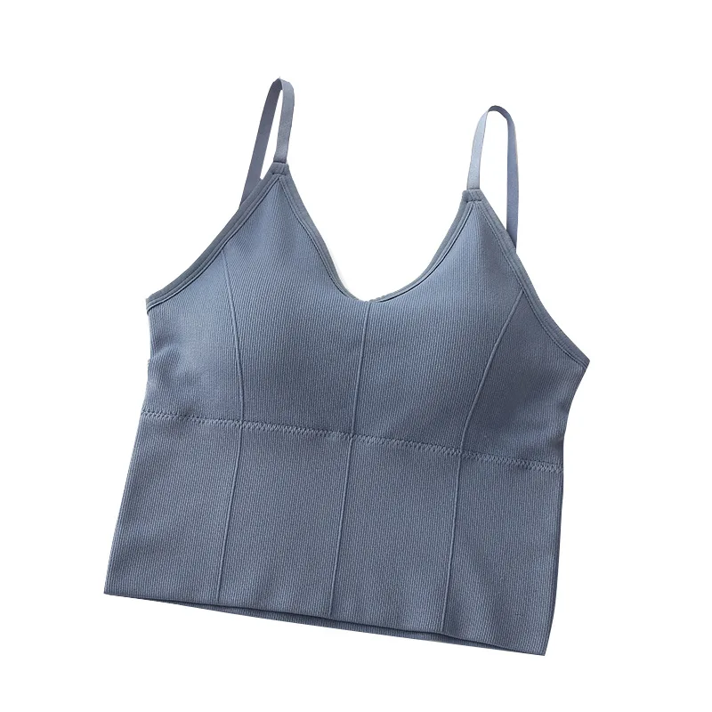 

Detachable Bra pad large u sexy wrap chest non-steel rims sports vest women with long suspenders strapless underwear women
