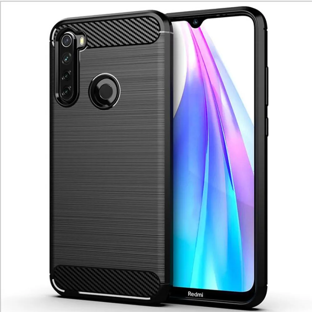 Чехол для Xiaomi Redmi Note 8 8T чехол из углеродного волокна противоударный телефона Pro