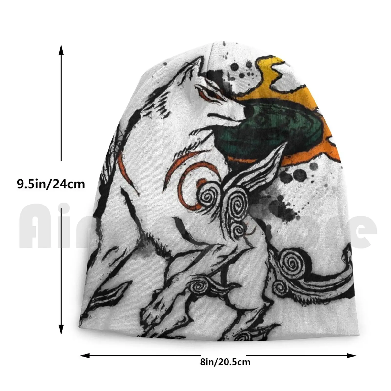 Amaterasu чернильные шапки пуловер кепка Удобная шапка чернильный волк Оками Ammy God