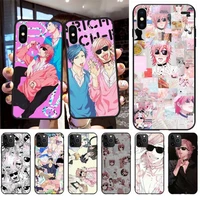cutewanan anime yarichin bitch club diy phone case cover shell for iphone 11 pro xs max 8 7 6 6s plus x 5s se 2020 xr case