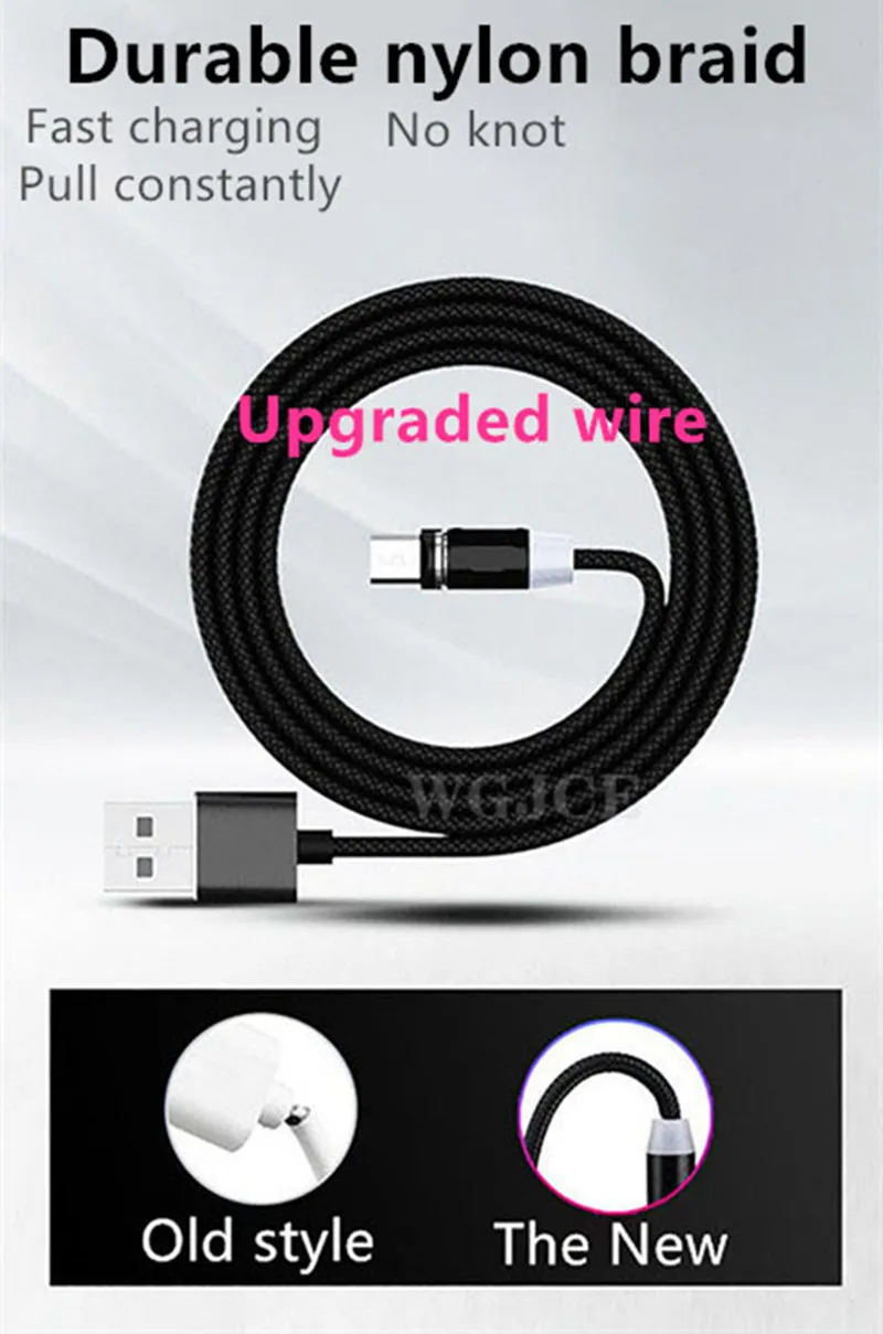 Магнитный кабель USB для быстрой зарядки кабель usb type C Магнитный кабель для зарядки данных Micro USB кабель для мобильного телефона USB шнур