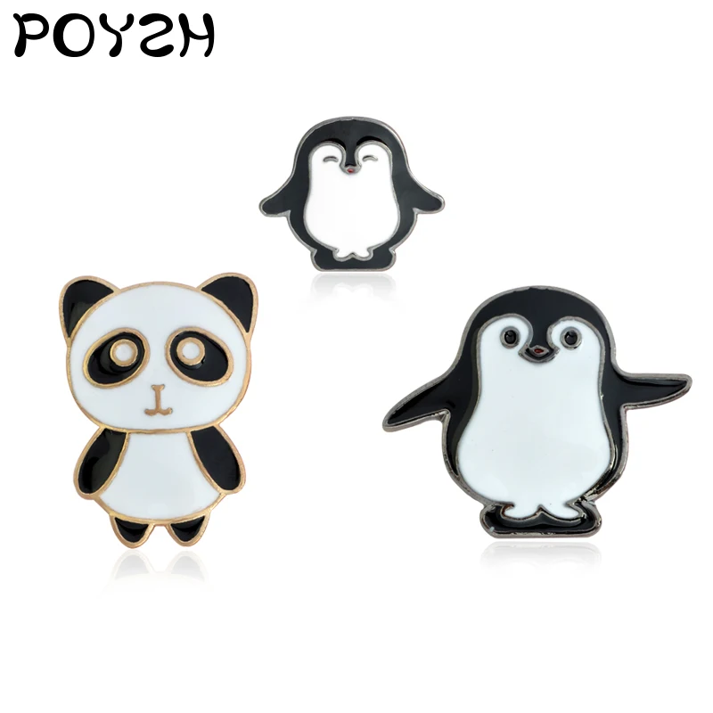 Милая брошь в виде животных Большой значок панды из Китая с изображением