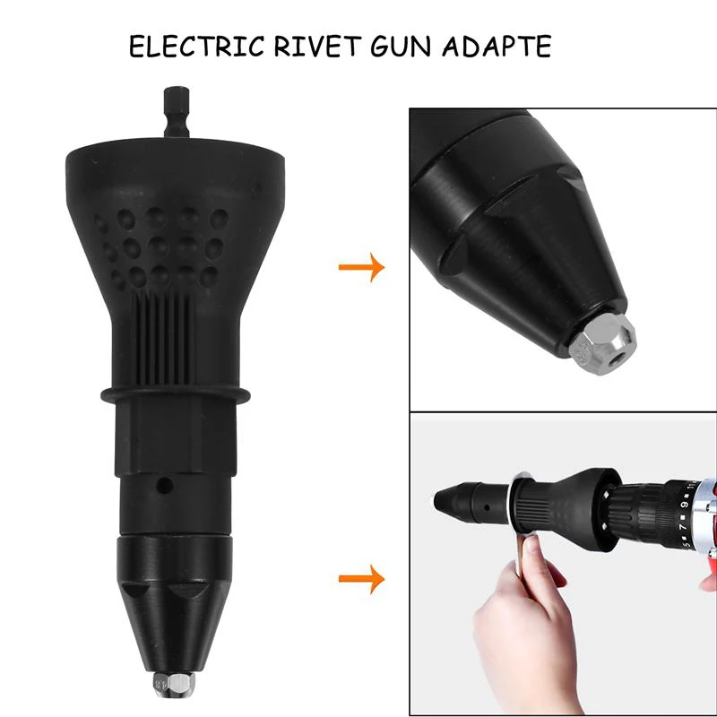 

Electric Rivet Gun Accessories Electric Rivet Nut Shooter Drill Adapter Power Machine Accessory Woodworking Insert Nut Tools