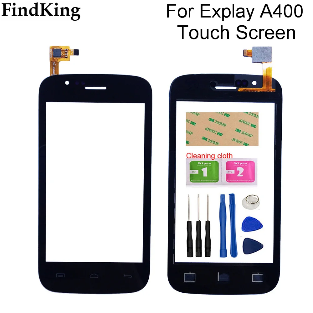 

Стекло сенсорного экрана 4,0 дюйма для Explay A400, Скрытый сенсорный экран, дигитайзер, панель, переднее стекло, объектив, сенсор, инструменты, кле...