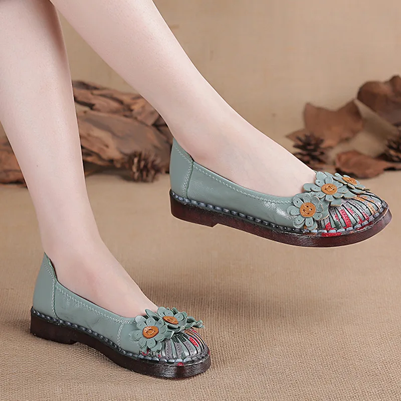 

Xiuteng 2021 Summer Ladies Fashion Brand Women Shoes Elegant Comfort Woman's Casual OL Office Shoes Leisure Genuine Leather Shoe