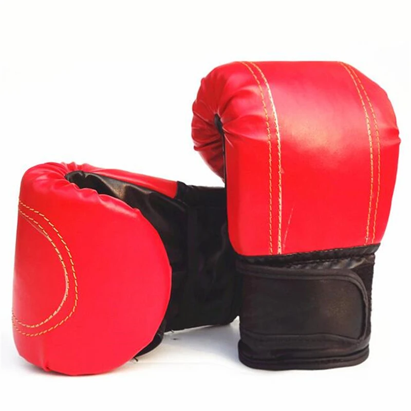 

Adult Men Women Kids A Pair PU Leather Kick Boxing Gloves Karate Muay Thai MMA Boxing Gloves