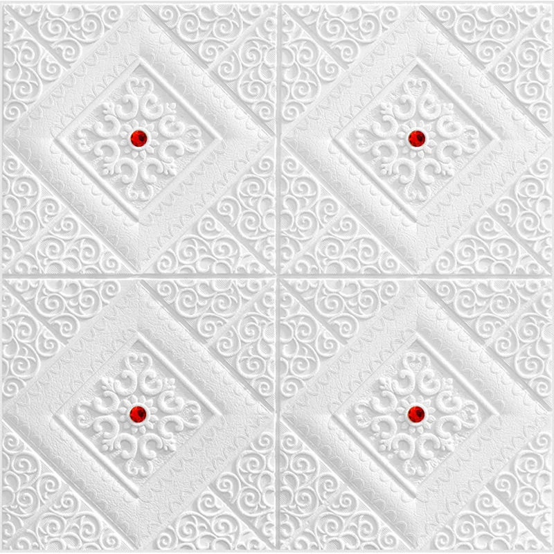 

10pcs Self-Adhesive 3D Wall Sticker Imitation Brick Marble Embossed DIY Home Decoration Wallpaper Kidroom Kitchen Bedroom