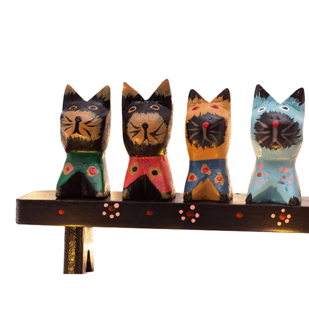 

1 Set Cat Figurine Art Kitten Statue Miniature Sculpture Desktop Ornament