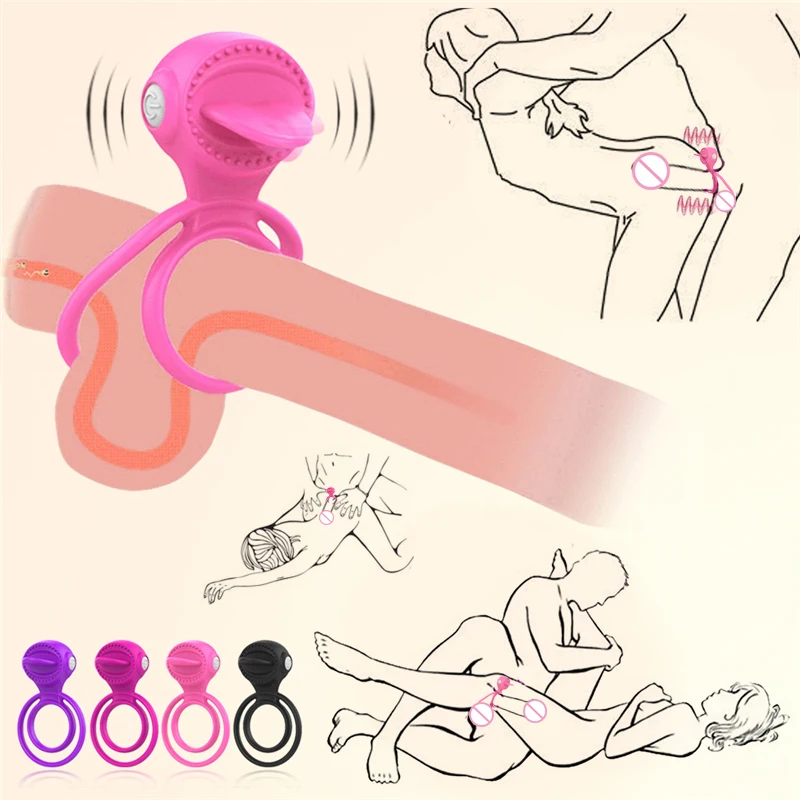 Секс-шоп кольцо для пениса эластичный Стимулятор клитора вибратор Эротические