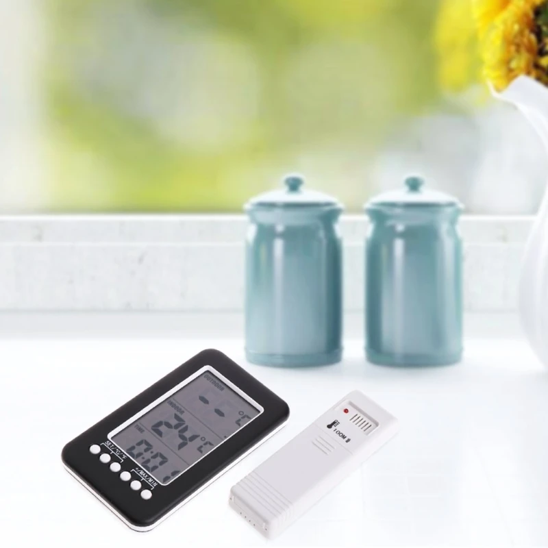 In/Outdoor Digital Wireless Thermometer Weather Station Clock Hygrometer | Инструменты