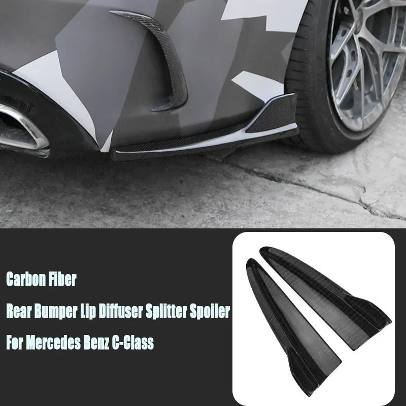 

Car Rear Bumper Lip Diffuser Splitter Spoiler for Mercedes Benz C-Class W205 C180 C200 C300 C63 2015-2021