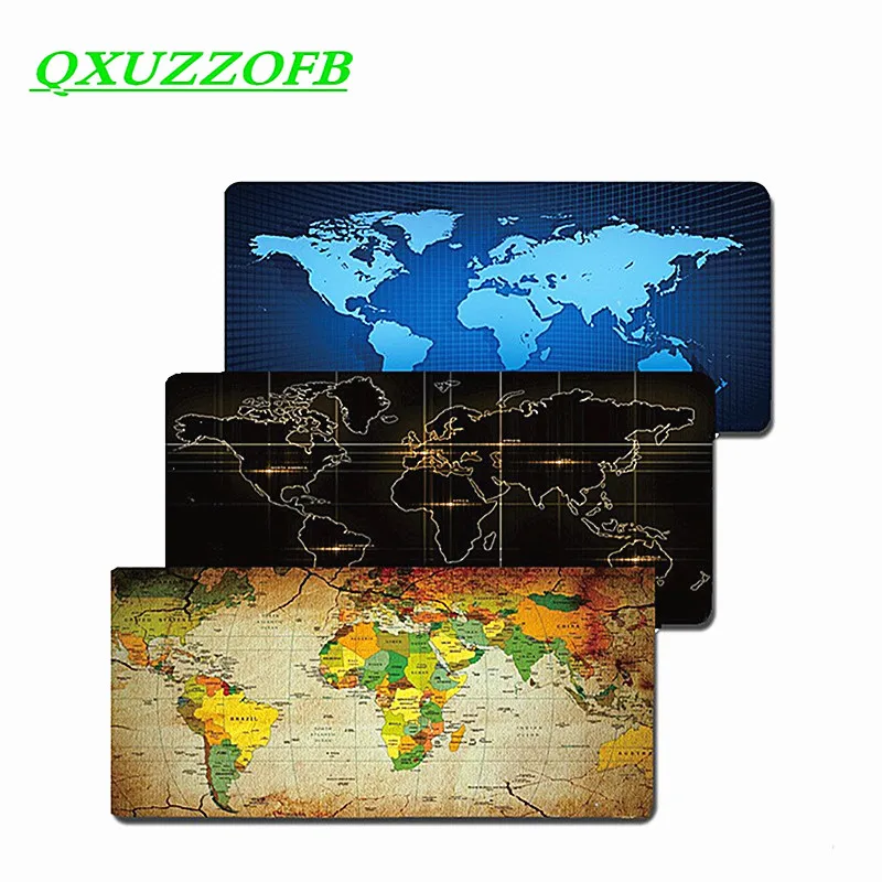 Коврик для мыши с картой мира очень большой игровой коврик клавиатуры