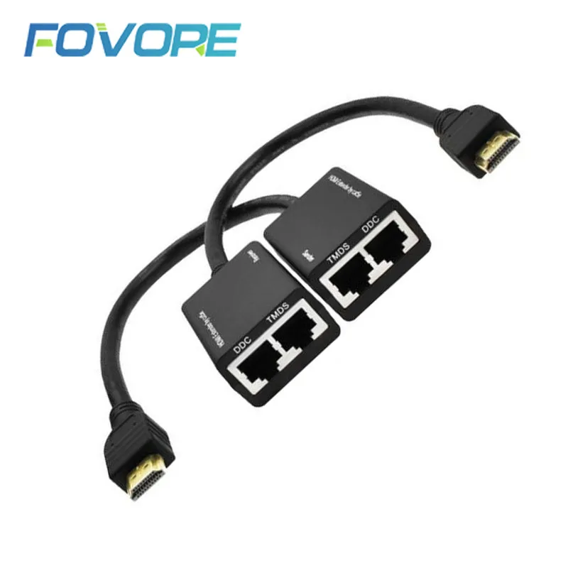 HDMI-compatible Over RJ45 CAT5e CAT6 UTP LAN Ethernet Extender Repeater Supports 1080p Resolution up to at least 100ft (30M) | Электроника