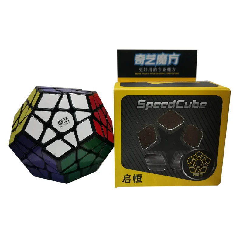 QIYI QiHeng 3X3 Megaminxeds Магический кубик чёрный Скорость Профессиональный 12 Сторон