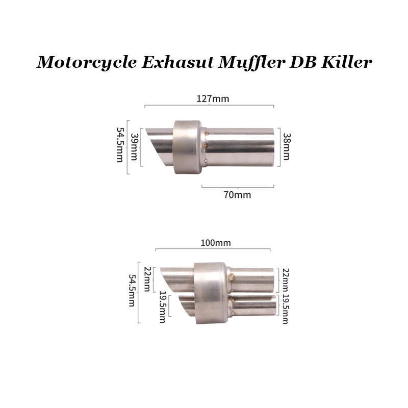 

38m Universal Stainless Steel Exhaust Muffler Motorcycle Noise Silencer DB Killer Sound For YAMAHA For HONDA