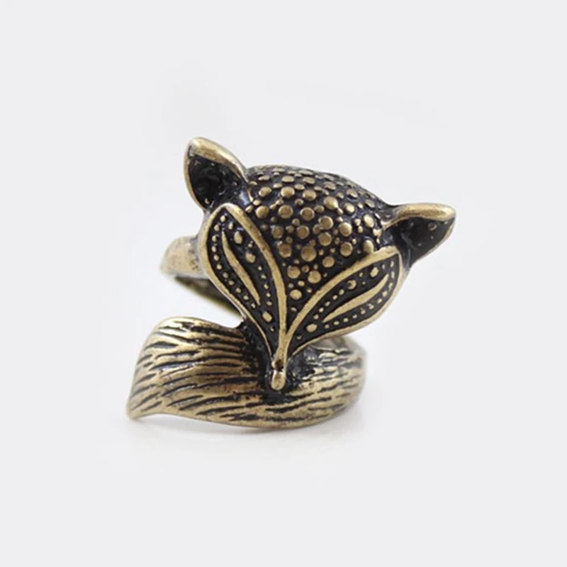 В стиле ретро виде лисенка кольцо на палец личность свое очарование милый лисята