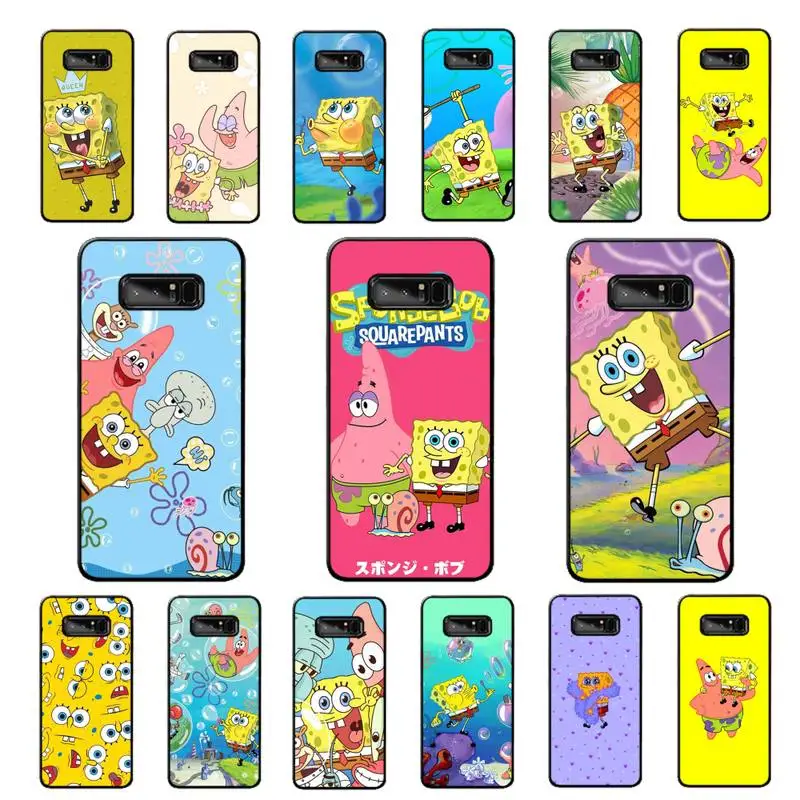 

FHNBLJ SpongeBob-Patrick-Star-Game-Squarepants Phone Case for Samsung Note 5 7 8 9 10 20 pro plus lite ultra A21 12 02