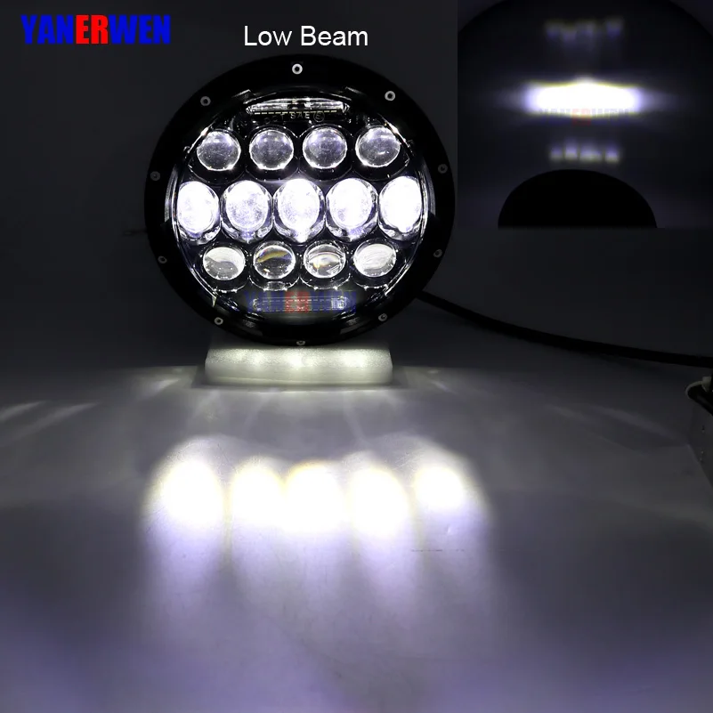 7 inch LED Headlamps Halo Ring Amber Turn Signal 150W Hi Low for Lada Niva 4x4 Jeep Offroad 7&quot DRL Headlights 12V DOT | Автомобили и