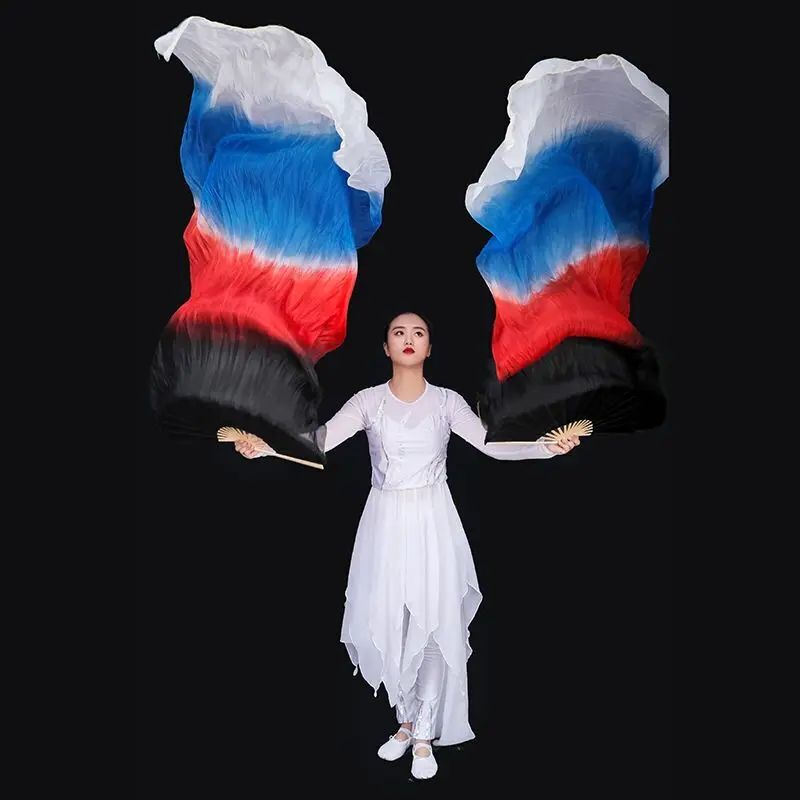 New 4 Colors Gradient Belly Dance Silk Veil Kids Women Silk Dance Scarves Shawls Wraps 120cm 180cm Wholesale