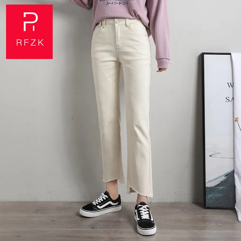 Rfzk женские джинсы с высокой талией одежда для мам белые винтажные 2020 весенние