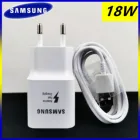 Оригинальное быстрое зарядное устройство для Samsung 18 Вт EU A12 QC 3,0 USB 2A Type C, внешний адаптер питания для Galaxy S20 A51 M30s Note 8