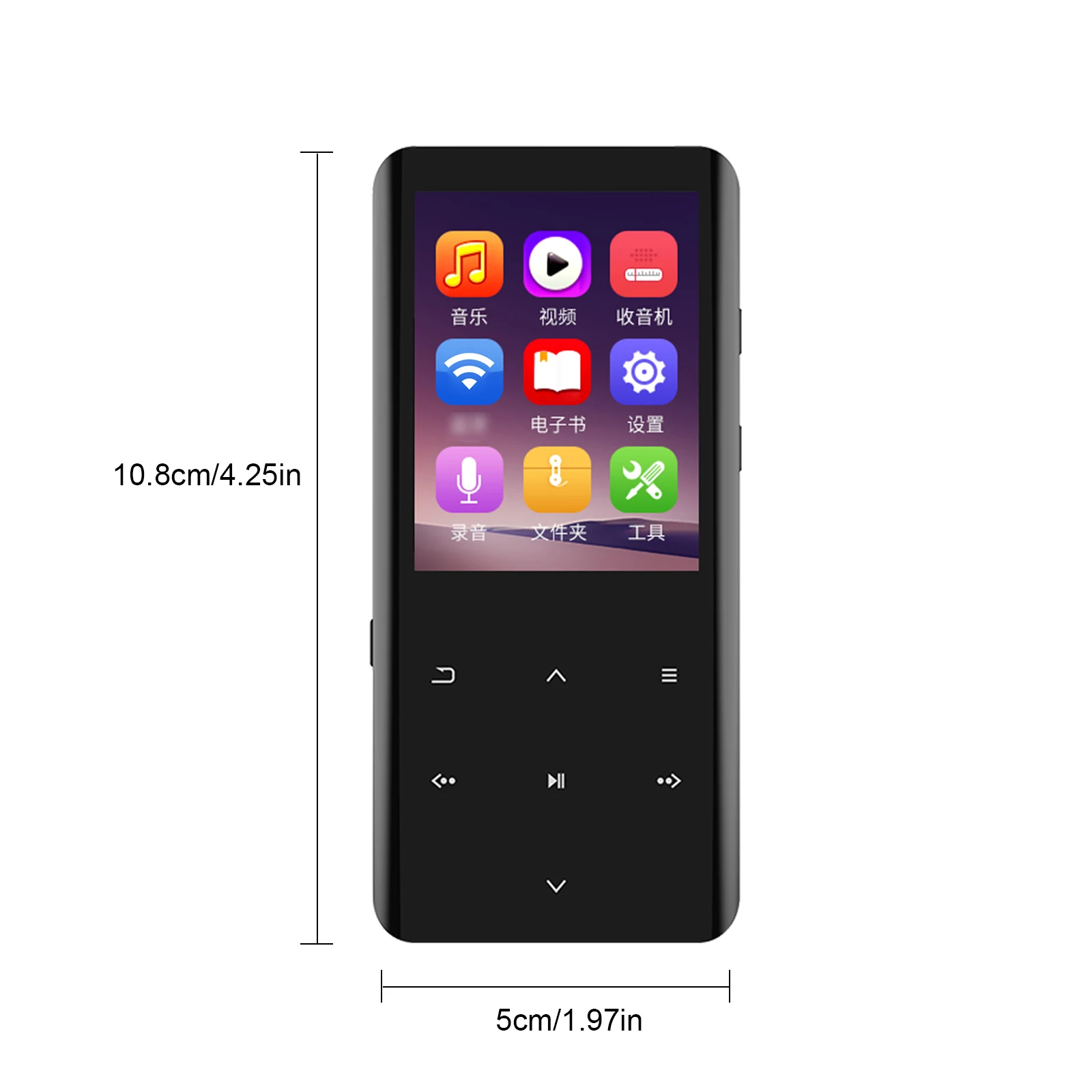 Портативный аудиоплеер RUIZU D25 Bluetooth MP3 HiFi Звук без потерь экран 2 4 дюйма с динамиком