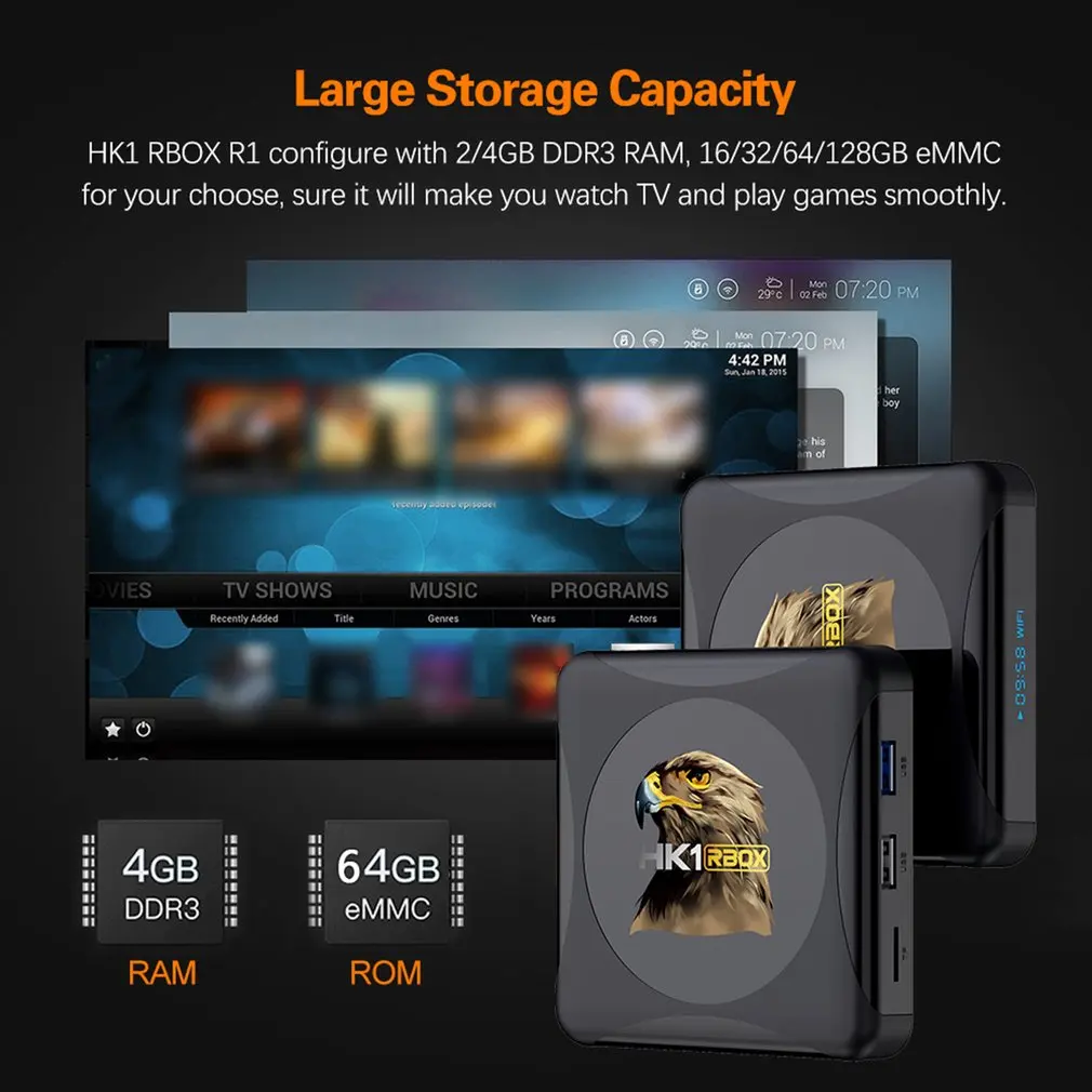 R1 Mini Smart HD 4K Dual WiFi + беспроводной сетевой плеер 4 32G память медиаплеер Box TV для HK1 |