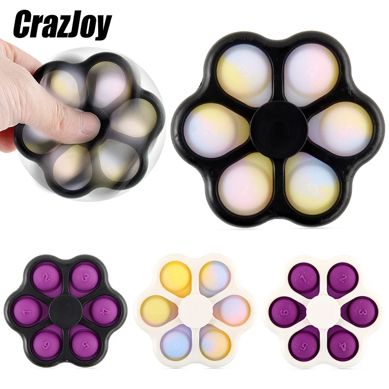 

Antistress Simpl Dimmer Fidget Toy Spinner Fingertip Rotation Brinquedos Stress Relief Hand For Kids Easy To Usesoft Silicone