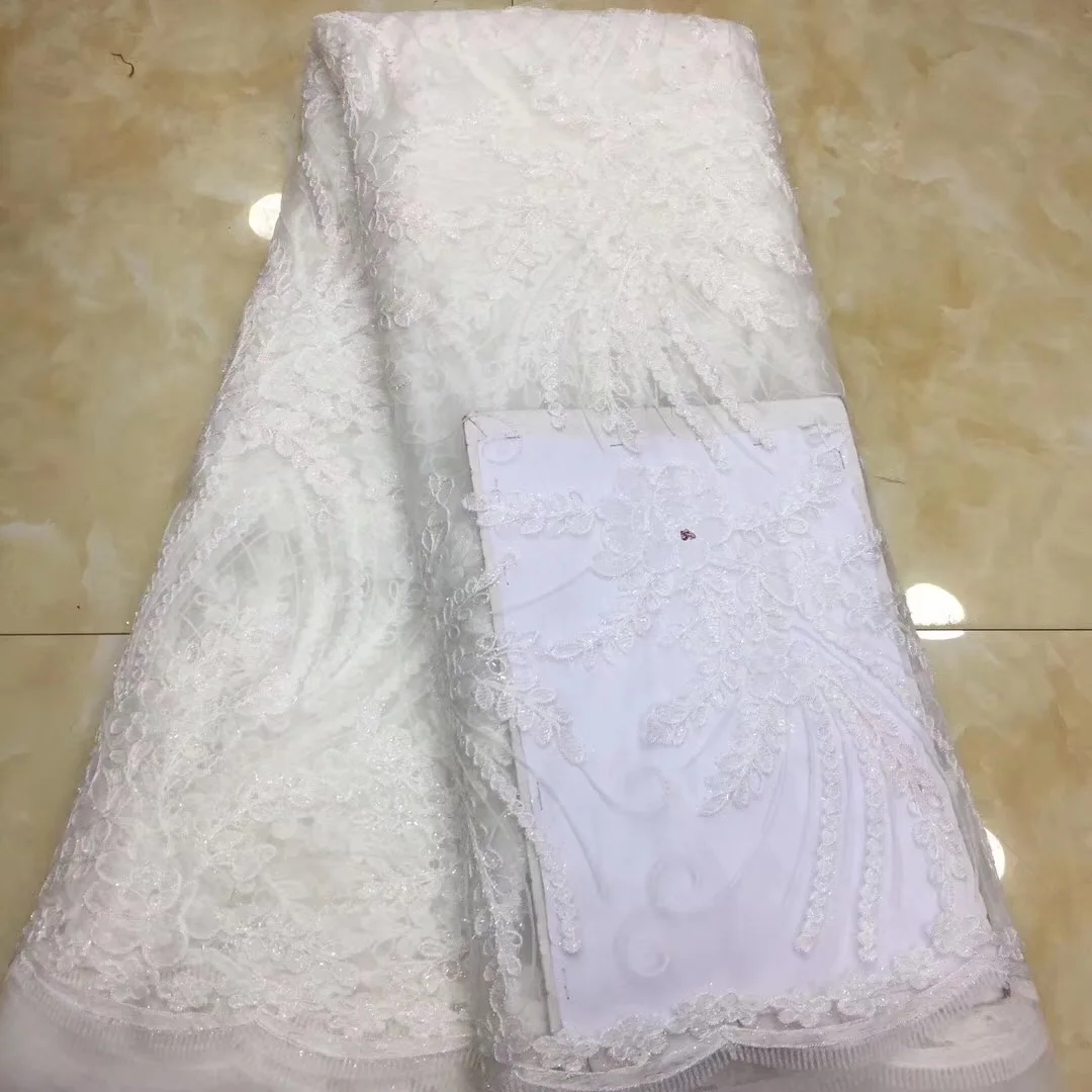 Latest Silver Grey African Laces Fabrics Embroidered French Lace Fabric Cheap Net tulle | Дом и сад