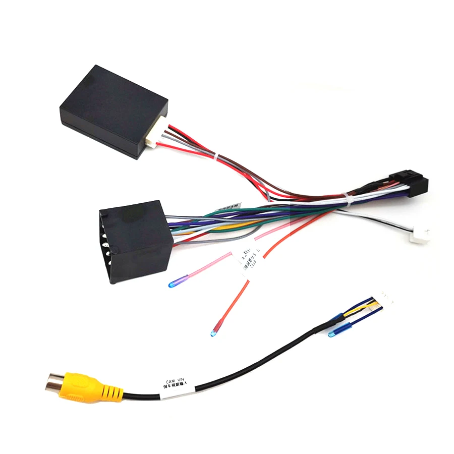 

16Pin Power Wiring Harness Cable Adapter With Canbus Box Rear Camera Cable For BMW E46/E39(1995-2000)/E53(99) Android Stereo