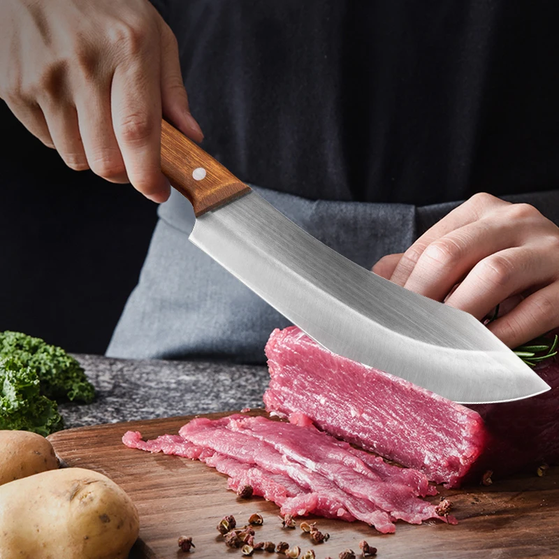 

Butcher Knife Stainless Steel Kitchen Knife for Meat Bone Fruit Fish Vegetables Chef Knife Sharp Slicing Knife Cleaver Knife