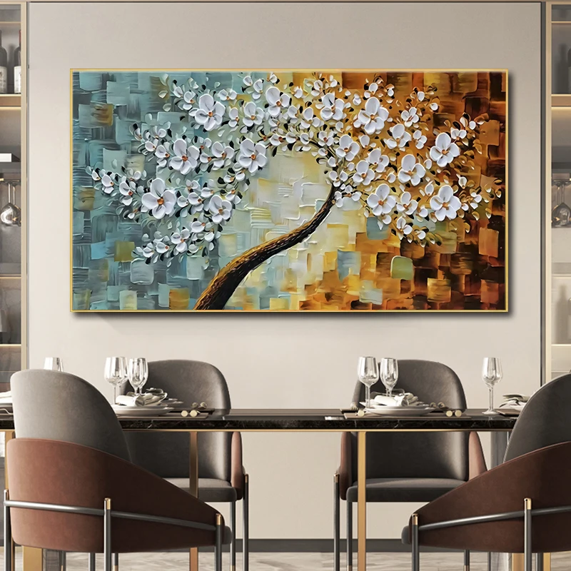 

Nordic Rich Tree Flower Leaf Plant Canvas Painting Landscape Home Decor Prints Wall Art Pictures for Living Room Hotel Cuadros