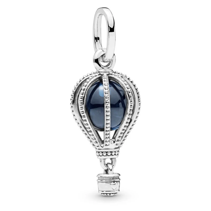 

100% Real 925 Sterling Silver Hot Air Balloon Dangle Charm Metal Beads for Jewelry Making Fits Original Bracelet Bijoux Femme