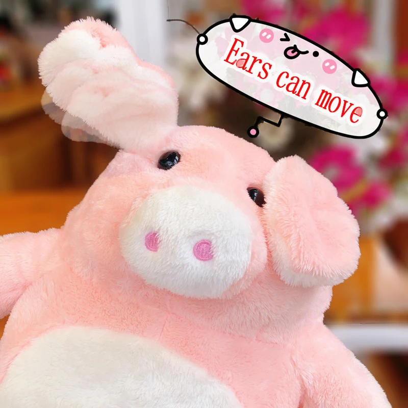 

Милая плюшевая игрушка-животное, свинка, плюшевая кукла, подогреватель для рук, мягкая подушка, уши могут двигаться, кавайный ребенок, пушис...