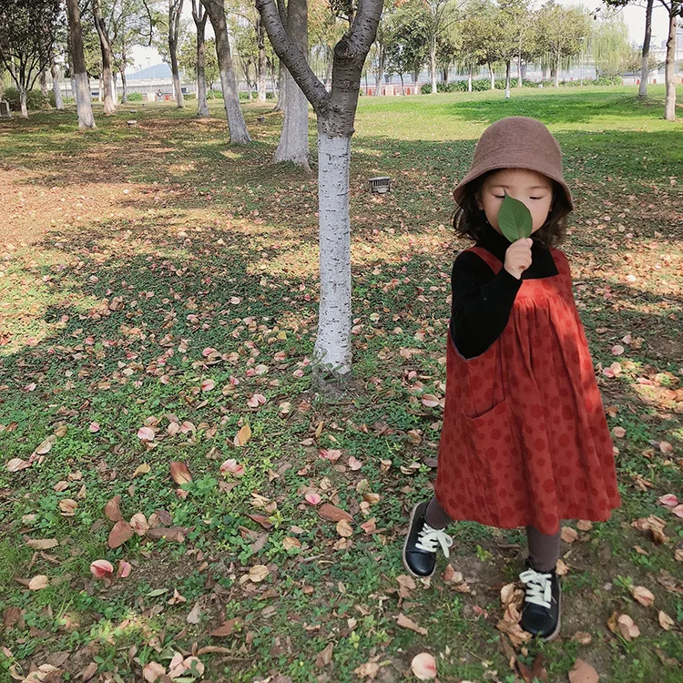 Зимнее модное плотное Двухслойное флисовое платье-комбинезон в горошек для